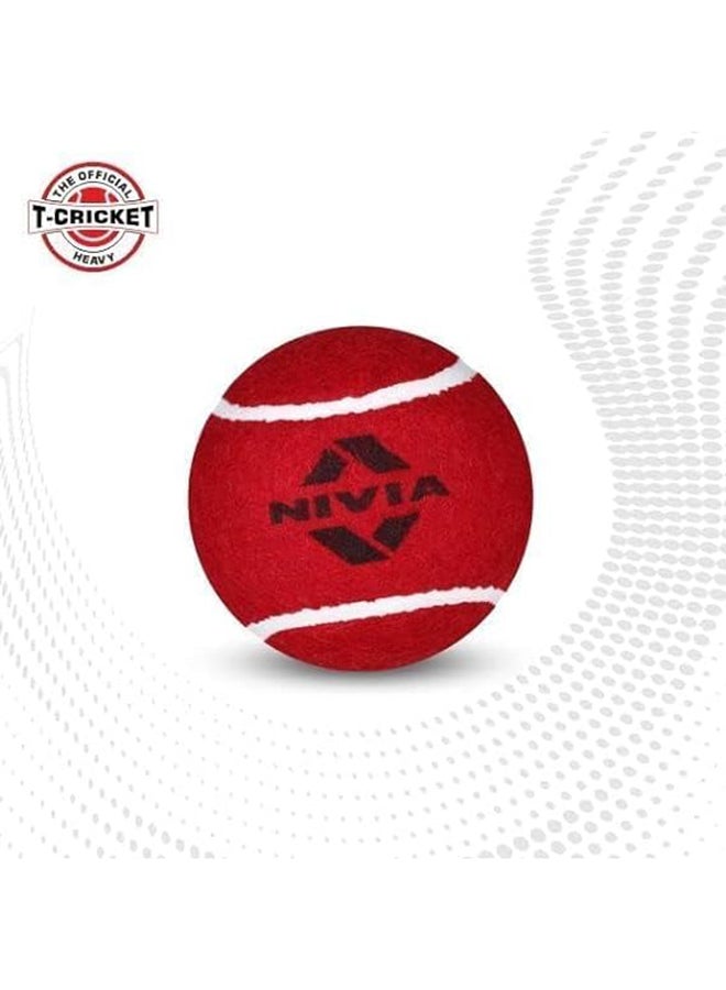 Cricket Tennis Ball | Heavy Weight Ball | Practice Ball | Cricket Training Ball | 12 Ball Pack | Felt Material