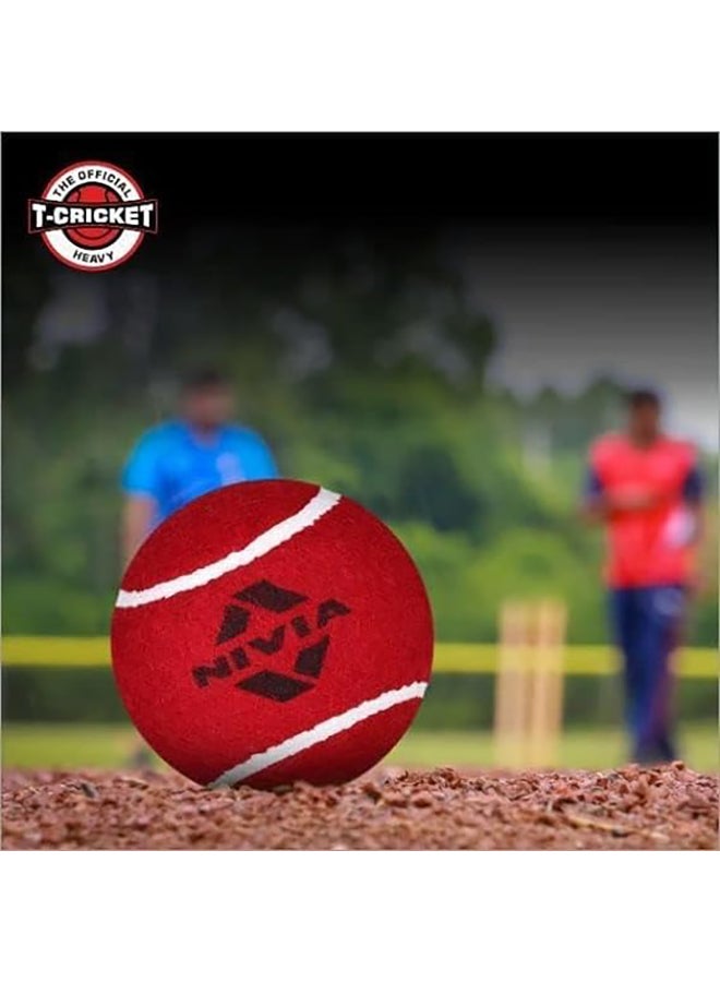 Cricket Tennis Ball | Heavy Weight Ball | Practice Ball | Cricket Training Ball | 12 Ball Pack | Felt Material