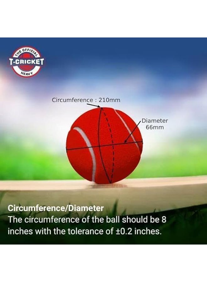 Cricket Tennis Ball | Heavy Weight Ball | Practice Ball | Cricket Training Ball | 12 Ball Pack | Felt Material
