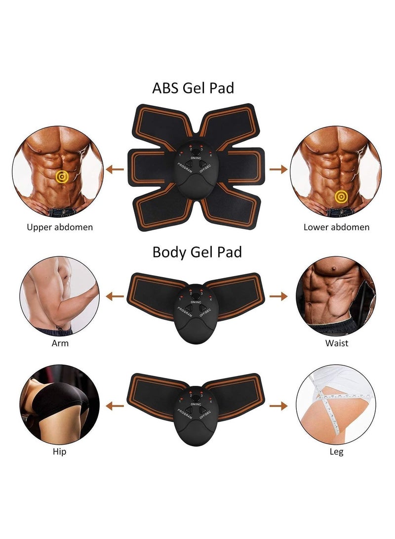 Abs Stimulator for Fat Burner, Waist Trainer, Abdominal Muscle Toner at Home Gym the Office Fitness, Abdominal Toner Workout Equipment for Abdomen Arm Leg Waist Training