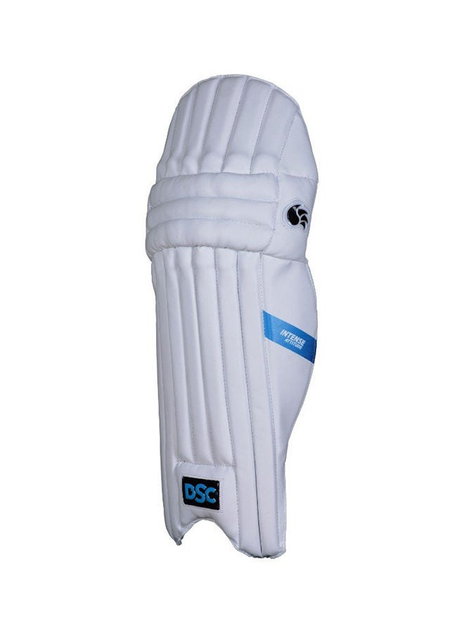 Intense Atitude Leg Guard | Size: Mens Right | For Mens | Material: Leather | Extra wide high density foam side wings | Wipe clean facing