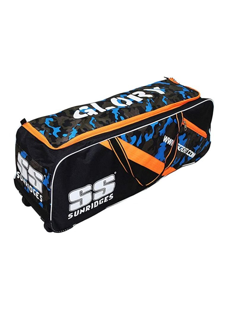 Glory Cricket Kit Bag | Color: Black | Size: Full Size, 86x 30x 25 | For Men & Boys | Material: Polyester | 1 Main Compartment | Highly Durable | Large Pockets