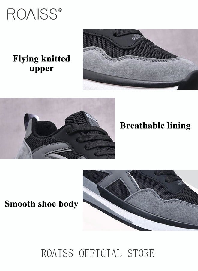 Men Casual Athletic Shoes Flyknit Mesh Men Running Shoes Lightweight Comfortable Breathable Men Gump Shoes