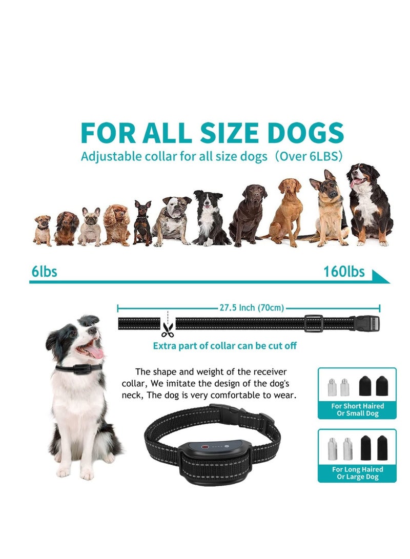 Dog Training Collar, Dog Shock Collar with 1650Ft Remote, IPX7 Waterproof Dog Collar with Beep