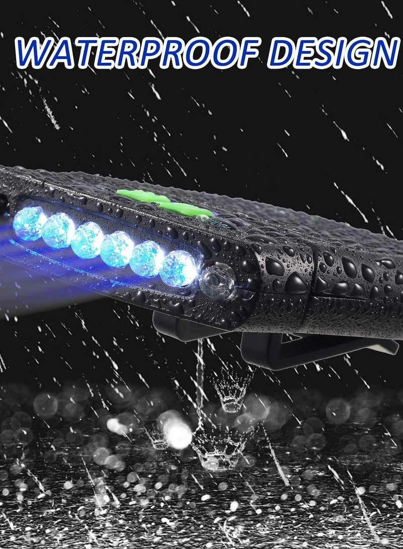 LED Clip on Cap Lights USB Rechargeable Flashlight Waterproof Ultra Bright Hands-Free Hat Light Headlamp for Fishing Camping Hand Work (2 Pieces )