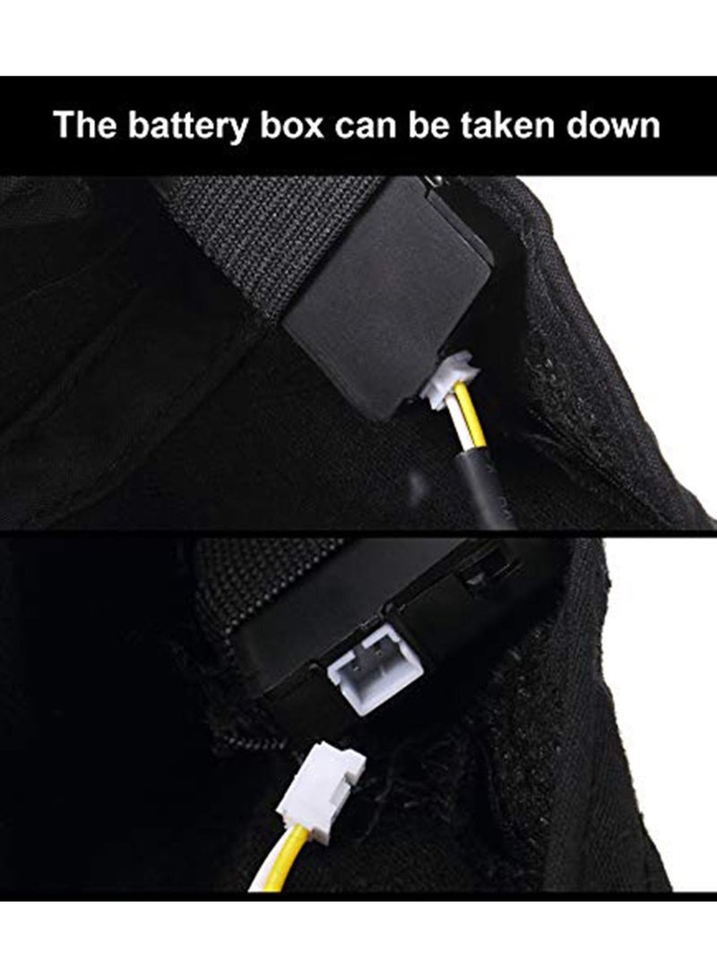 Hands-Free LED Baseball Cap 5 Battery Powered Headlamp Hat Flashlight for Fishing Jogging Camping Hand Work,Unisex Rechargeable Lighted Hat-With USB Cable