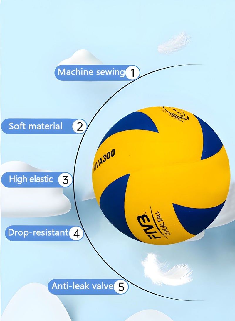 Soft Touch Volleyball - Official Size 5 for Indoor/Outdoor/Gym/Beach Games,Sports Training Game Play Ball,Premium Soft Volleyball