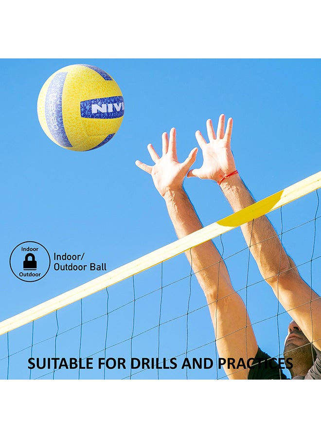 G-2020 Rubber Volleyball | Size: 4 | Laminated | 18 Panels | for Indoor & Outdoor Matches | Machine Stitch | Butyl Bladder | High Air Retention