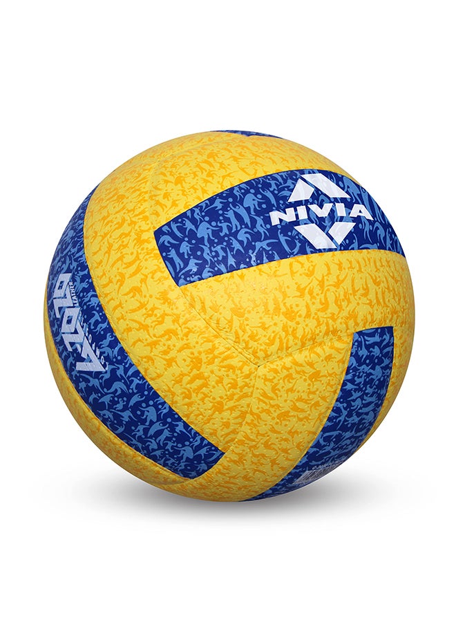 G-2020 Rubber Volleyball | Size: 4 | Laminated | 18 Panels | for Indoor & Outdoor Matches | Machine Stitch | Butyl Bladder | High Air Retention