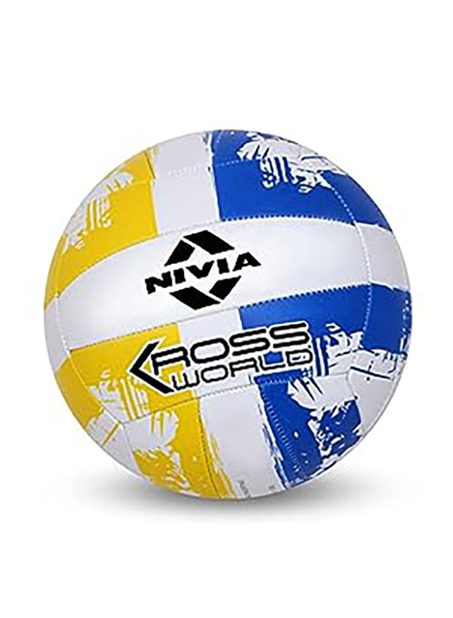 Kross Rubber Hand Stitched Volleyball | Size: 4 | 18 Panels | Machine Rubber Stitched | for Indoor & Outdoor | for Training or Recreational