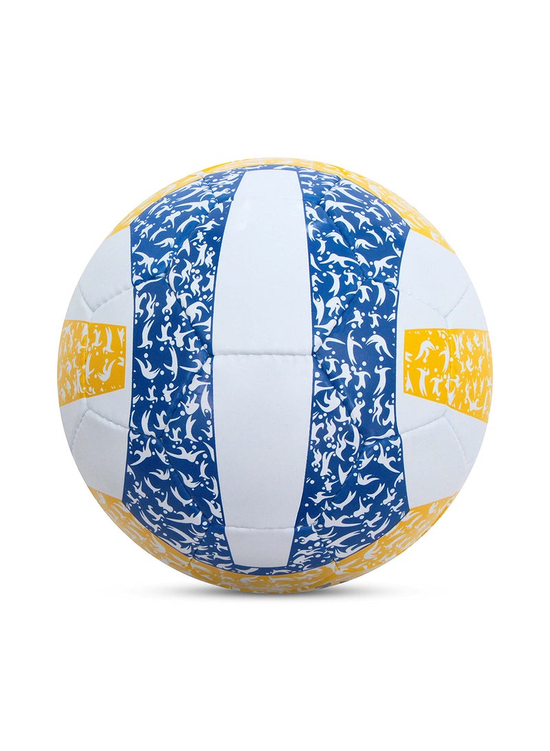 Classic Rubber Volleyball | Color: Multicolor | Size: 4 | Material: Rubber | Ideal for Training/Match | 32 Panels | Hand Stitched Construction | Bladder Butyl | Suitable for: All Indoor Surface