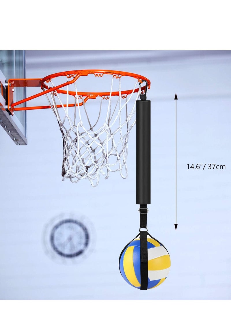 Volleyball Hoop Spike Trainer, Basketball Training System, Equipment Aid Improves Serving, Jumping, Arm Swing Mechanics and Spiking Power, perfect for Beginners Practicing