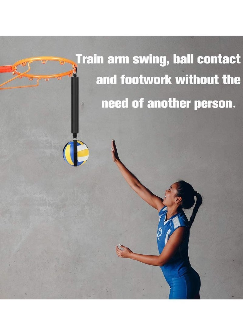 Volleyball Hoop Spike Trainer, Basketball Training System, Equipment Aid Improves Serving, Jumping, Arm Swing Mechanics and Spiking Power, perfect for Beginners Practicing