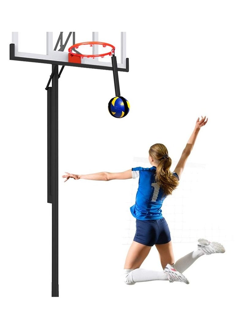 Volleyball Hoop Spike Trainer, Basketball Hoop Training System, Volleyball Equipment Training Aid Improves Serving, Jumping, Arm Swing Mechanics and Spiking Power, perfect for Beginners Practicing