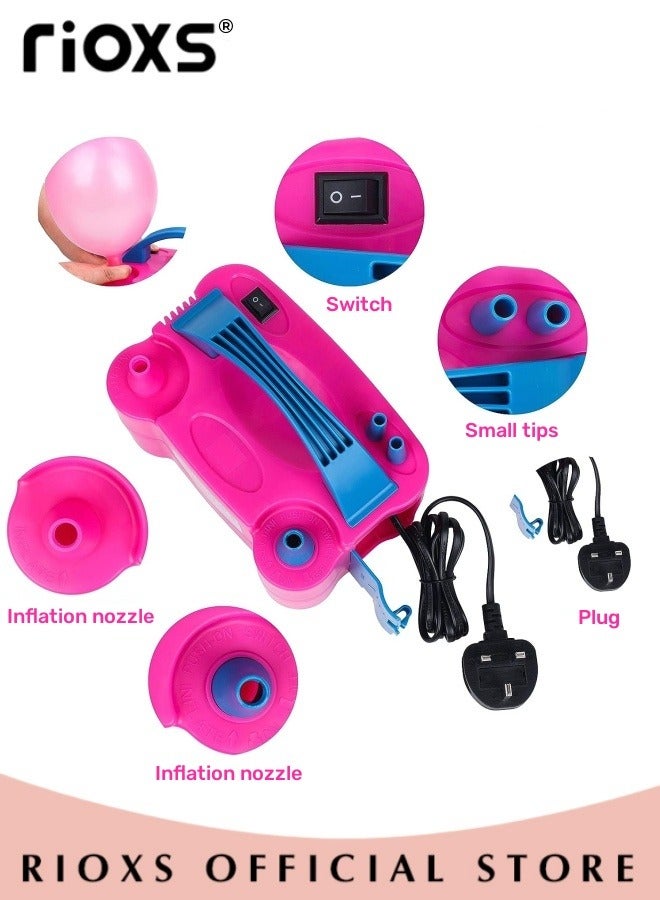 Electric Balloon Pump Multi Colour Electric Balloon Pump Portable Blower Double Nozzle Balloon Inflator for Event and Party Decoration