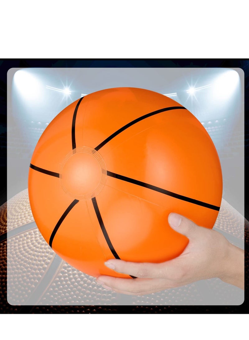 Inflatable Basketball Beach Balls - for Sports-Themed Events, Outdoor Games, Pool Fun, and Summer Water Activities, Kids Ball Playing,Teaching,Party Favors 3 Pcs 9.8 Inch