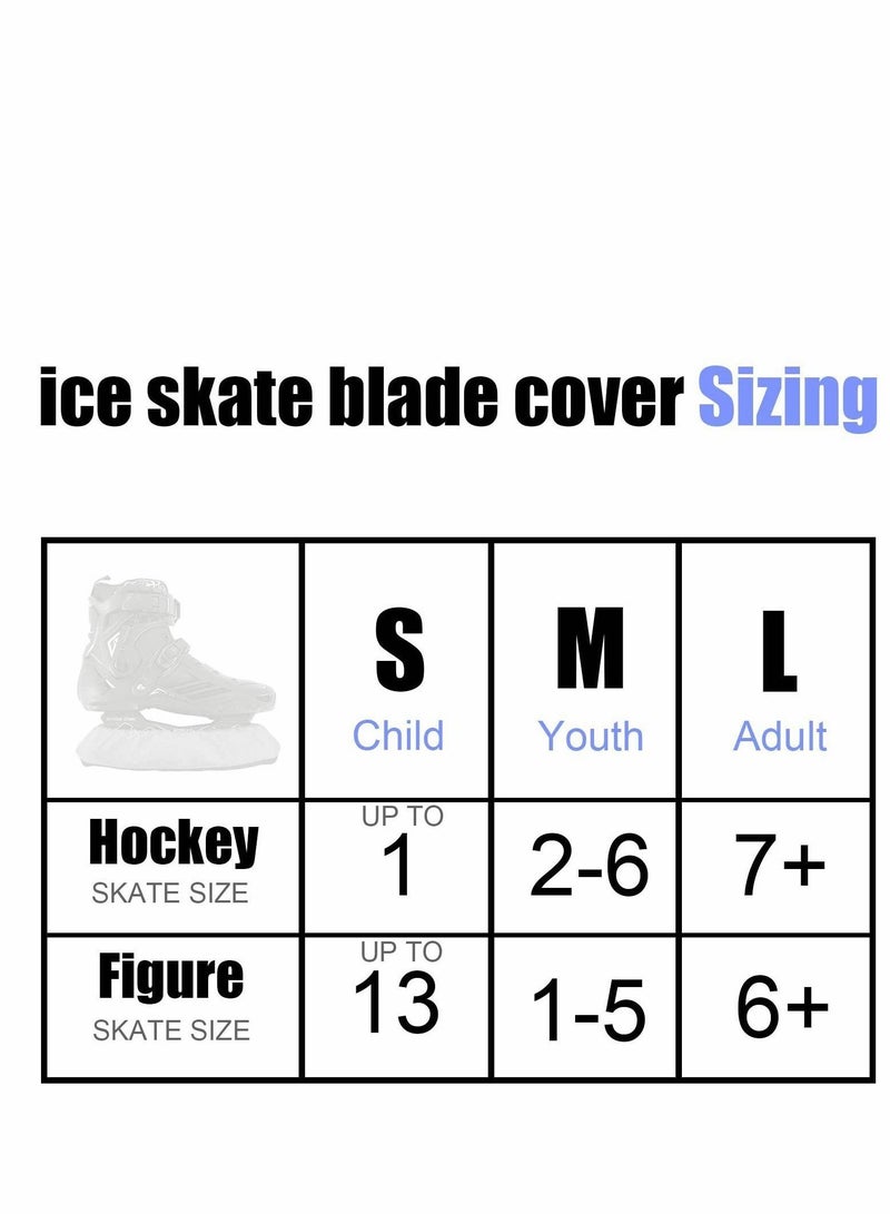 Ice Skate Blade Covers, Guards, Guards for Hockey Skates, Figure Skates and Skating Soakers Cover Blades Kids Youth Adult - Men Women Boys Girls M