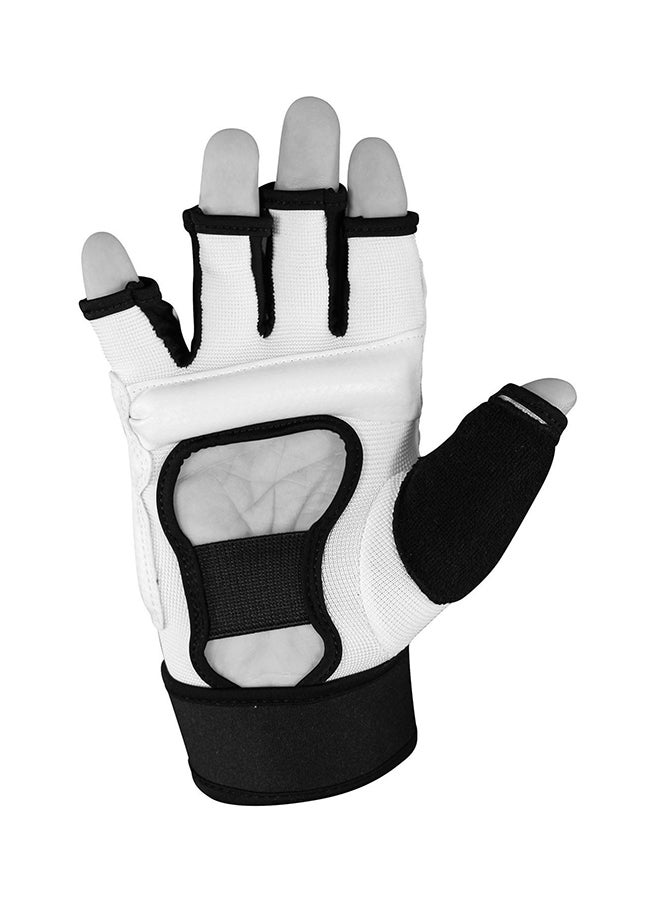 Taekwondo Fighter Gloves - White/Black XS