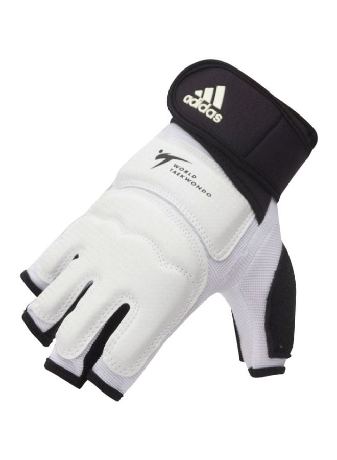 Taekwondo Fighter Gloves - White/Black, L LLiters