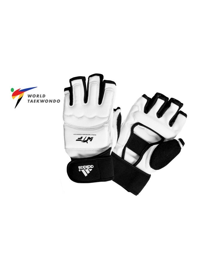 Taekwondo Fighter Gloves - White/Black, L LLiters