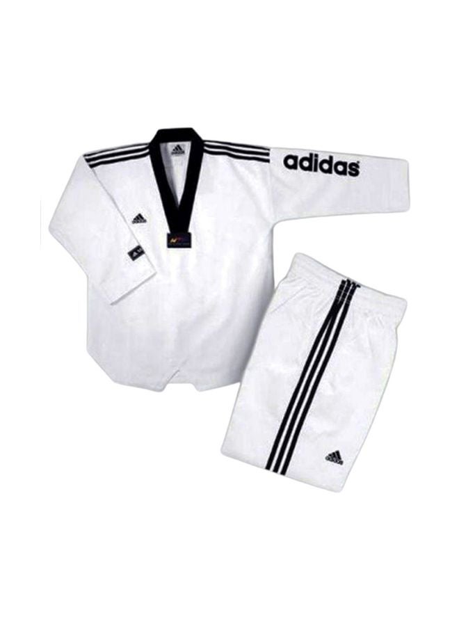 Adi-Supermaster II Taekwondo Uniform - White/Black, 190cm 190cm