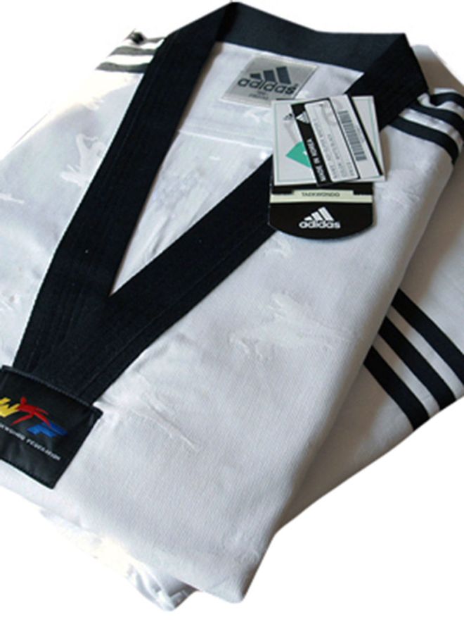 Adi-Supermaster II Taekwondo Uniform - White/Black, 190cm 190cm