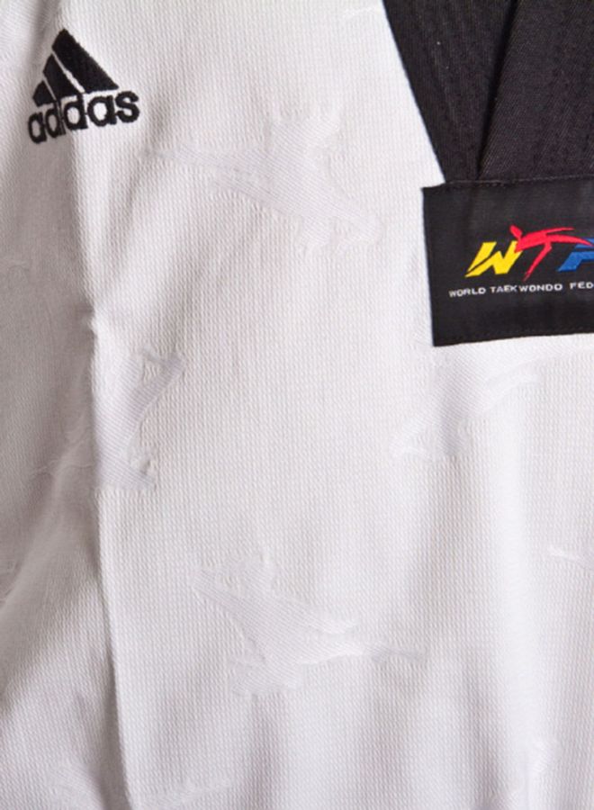 Adi-Supermaster II Taekwondo Uniform - White/Black, 190cm 190cm