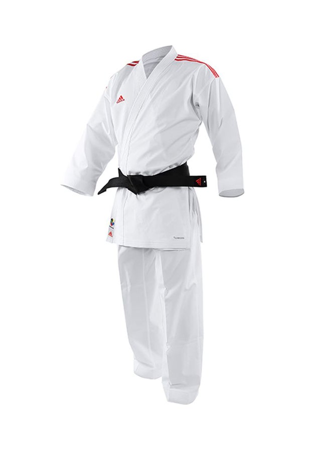 AdiZero Karate Uniform - White/Red, 195cm