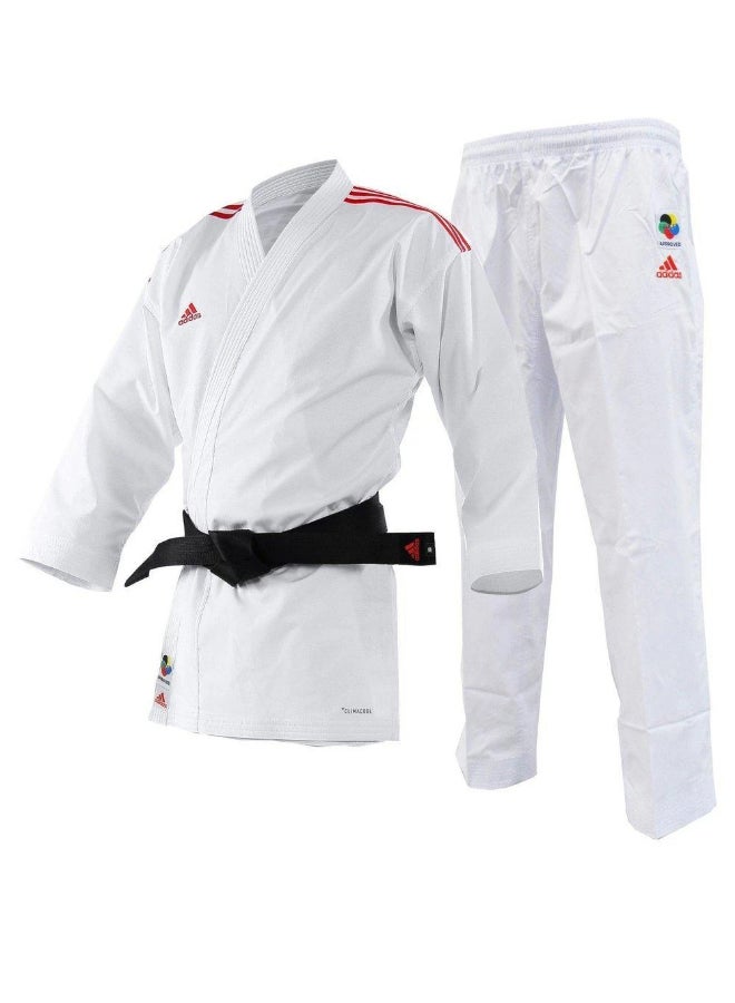 AdiZero Karate Uniform - White/Red, 195cm