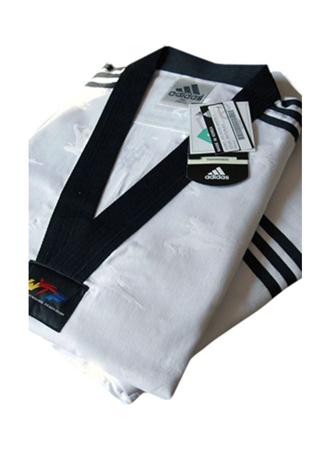 Adi-Supermaster II Taekwondo Uniform - White/Black 180cm