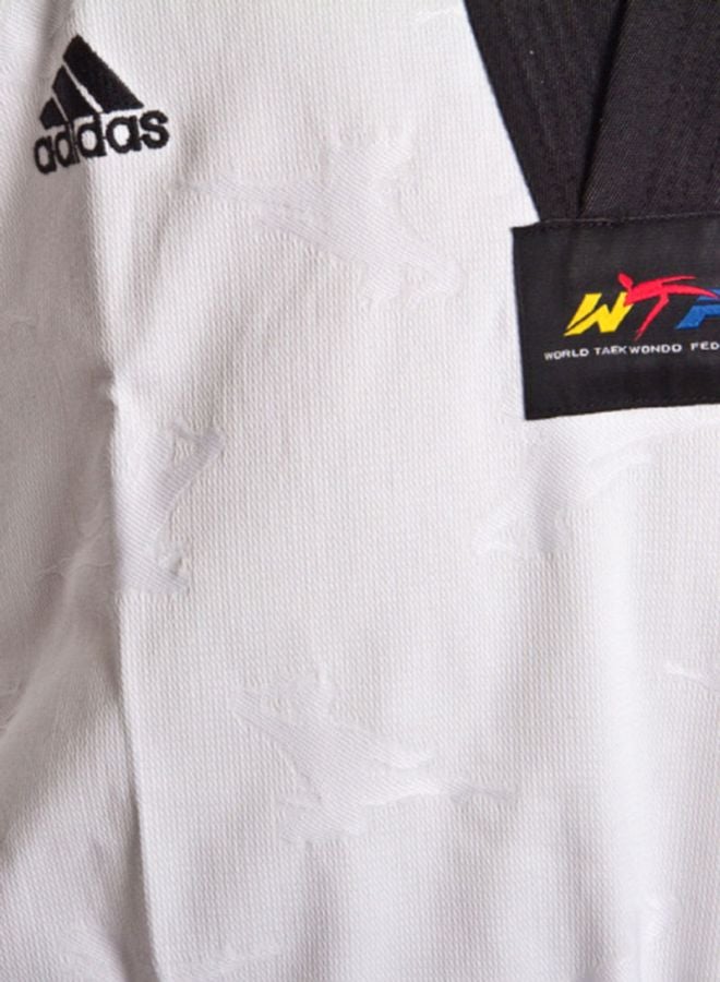 Adi-Supermaster II Taekwondo Uniform - White/Black 180cm