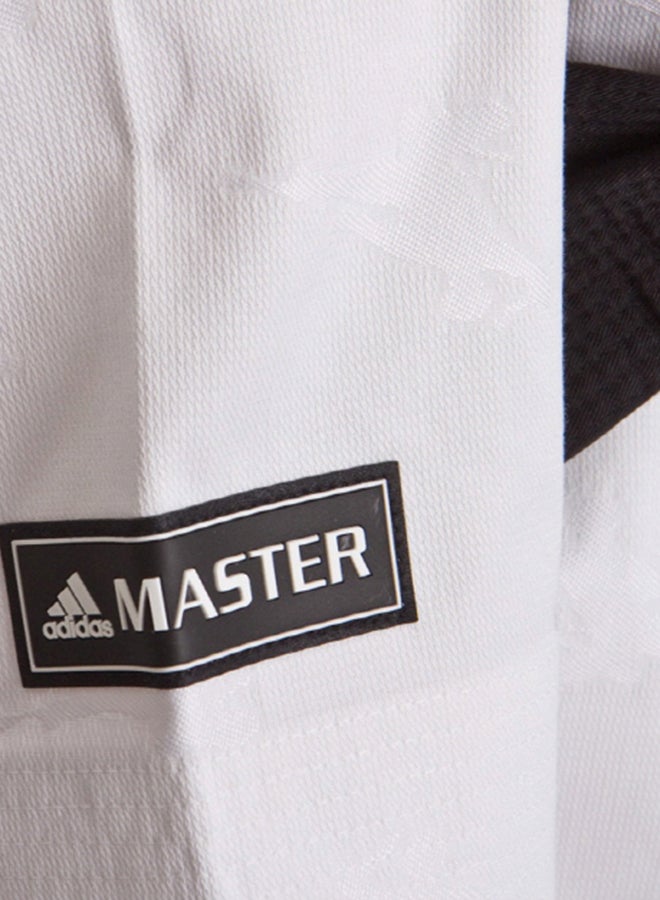 Adi-Supermaster II Taekwondo Uniform - White/Black 180cm