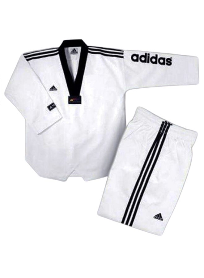 Adi-Supermaster II Taekwondo Uniform - White/Black 170cm