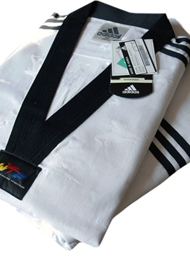 Adi-Supermaster II Taekwondo Uniform - White/Black 170cm