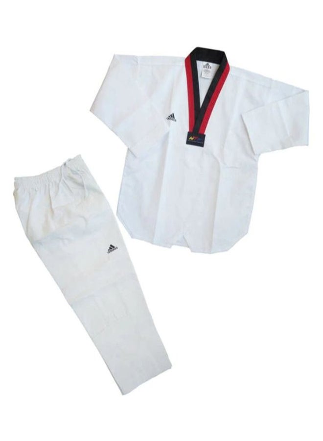 ADI-CLUB Taekwondo Uniform - White/Red-Black 190cm