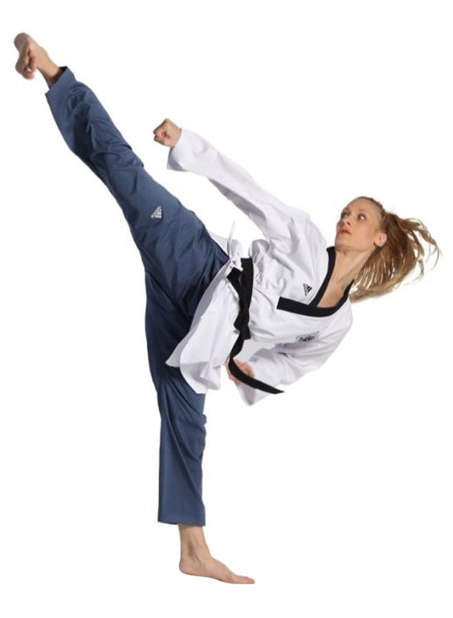 Taewondo Poomsae Adult Female Uniform - White/L.Blue