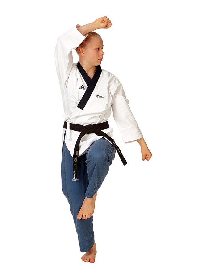 Taewondo Poomsae Adult Female Uniform - White/L.Blue