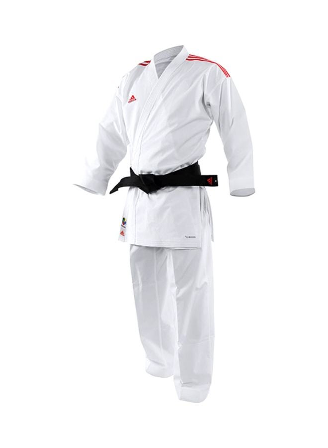 AdiZero Karate Uniform - White/Red, 145cm