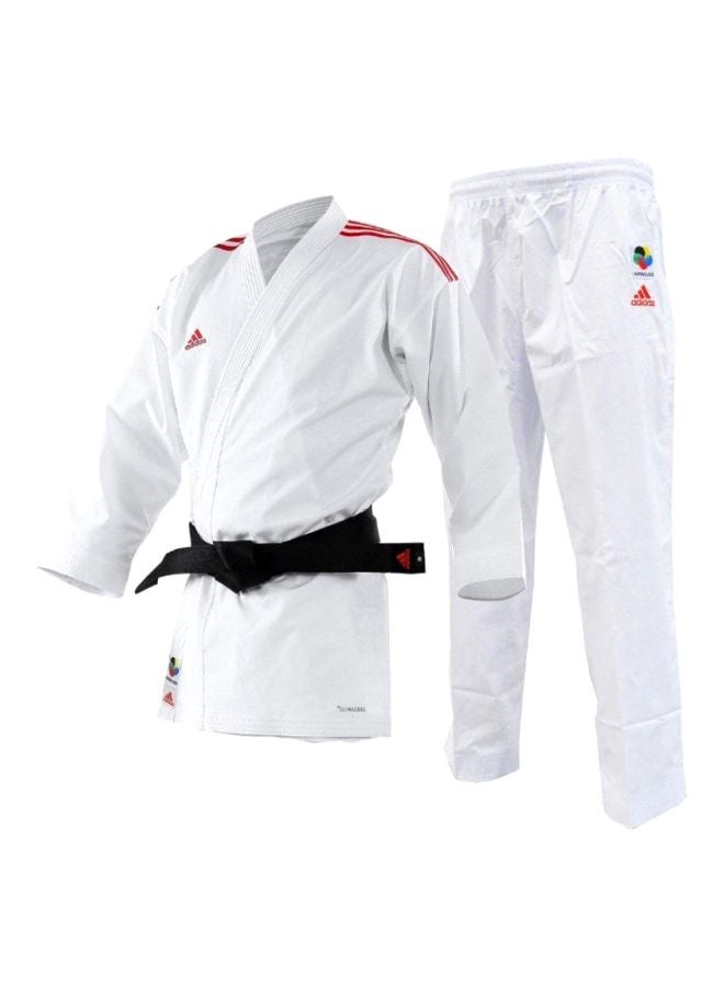 AdiZero Karate Uniform - White/Red, 145cm