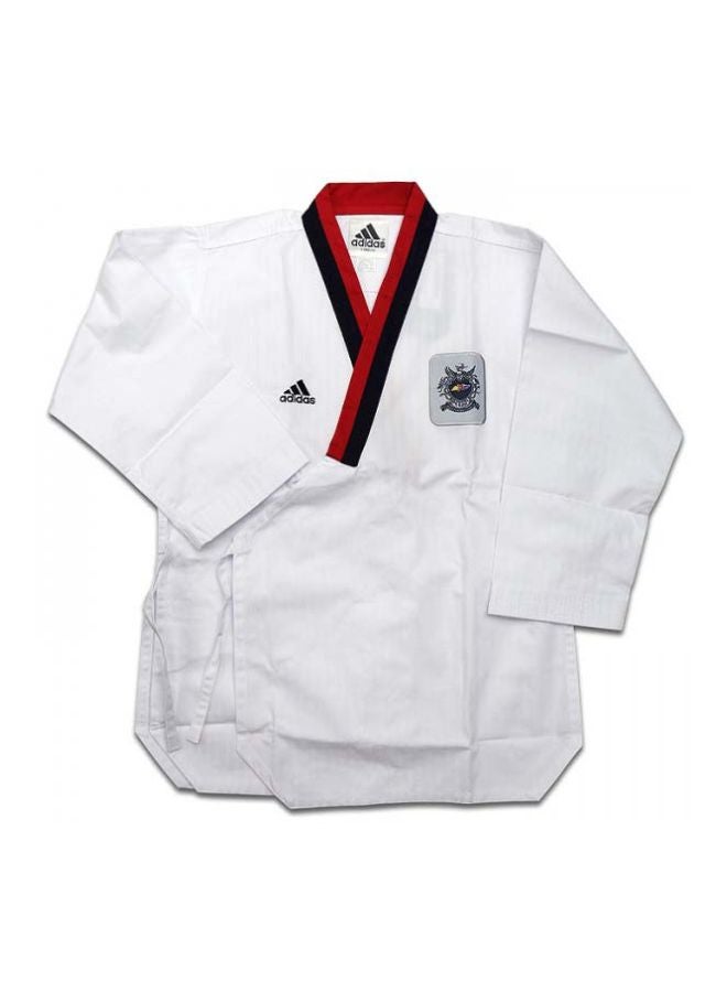 Taekwondo Poomsae Youth Male Uniform - White/L.Blue