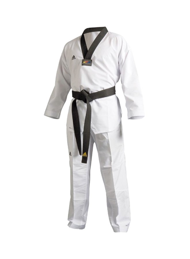 ADI-FIGHTER Taekwondo Uniform - White/Black, 140cm 140cm