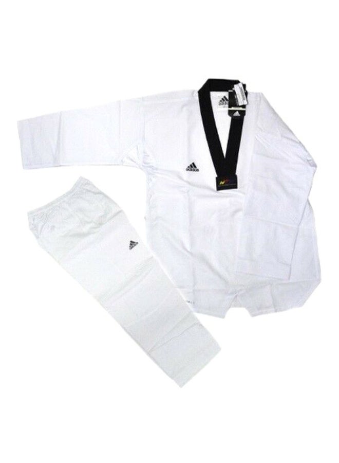 ADI-FIGHTER Taekwondo Uniform - White/Black, 140cm 140cm