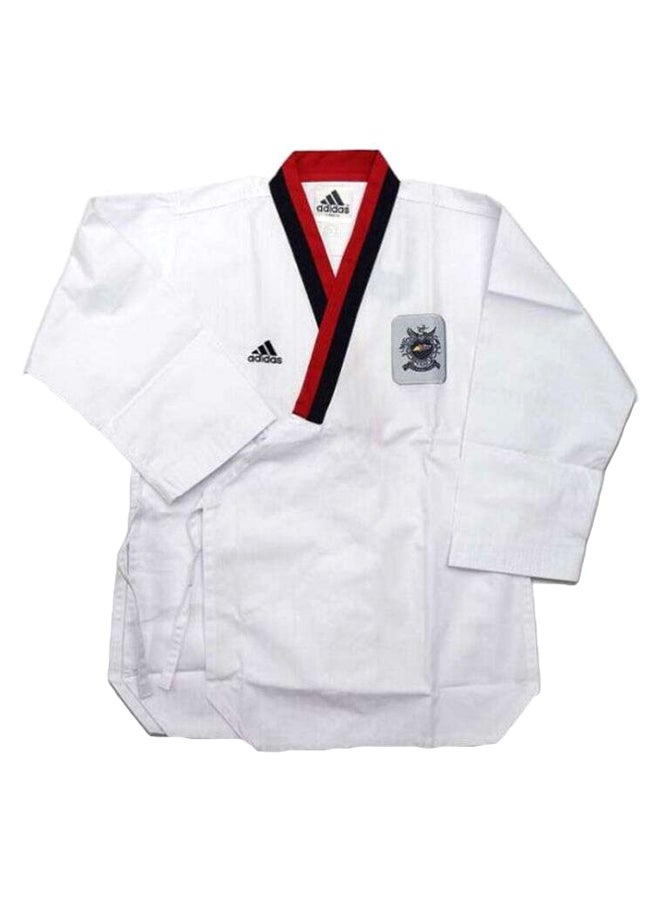 Taekwondo Poomsae Youth Male Uniform - White/L.Blue