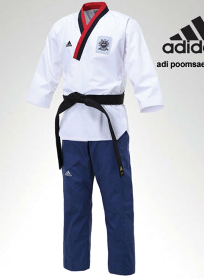 Taekwondo Poomsae Youth Male Uniform - White/L.Blue