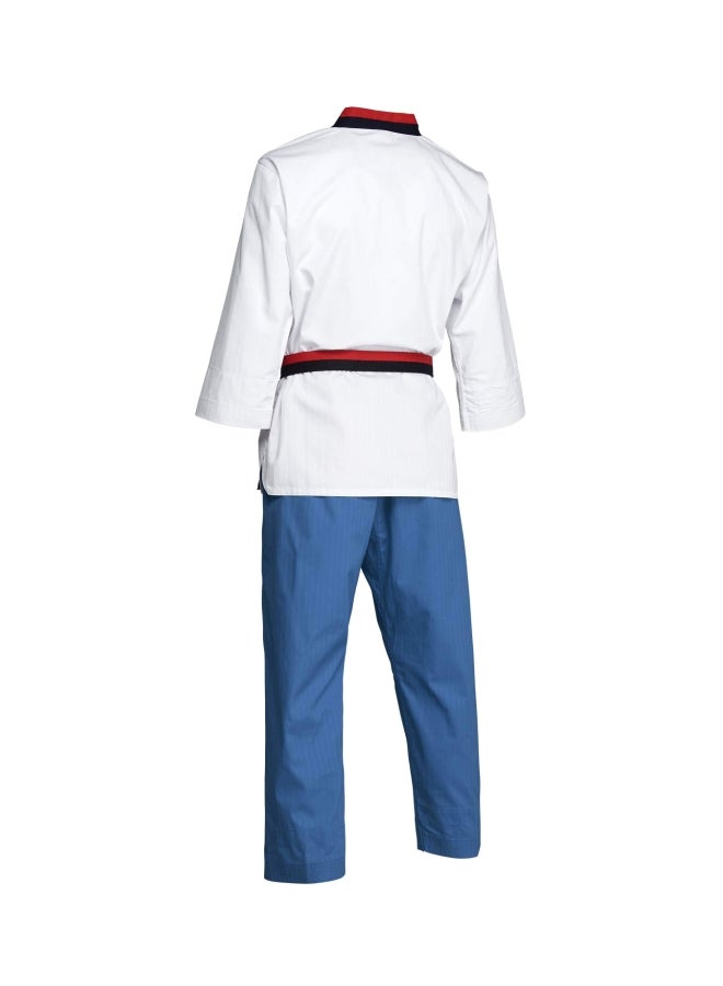 Taekwondo Poomsae Youth Male Uniform - White/L.Blue