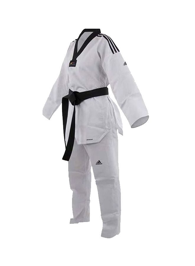 Taekwondo Lady Dobok Uniform - White/Black, 190cm 190cm