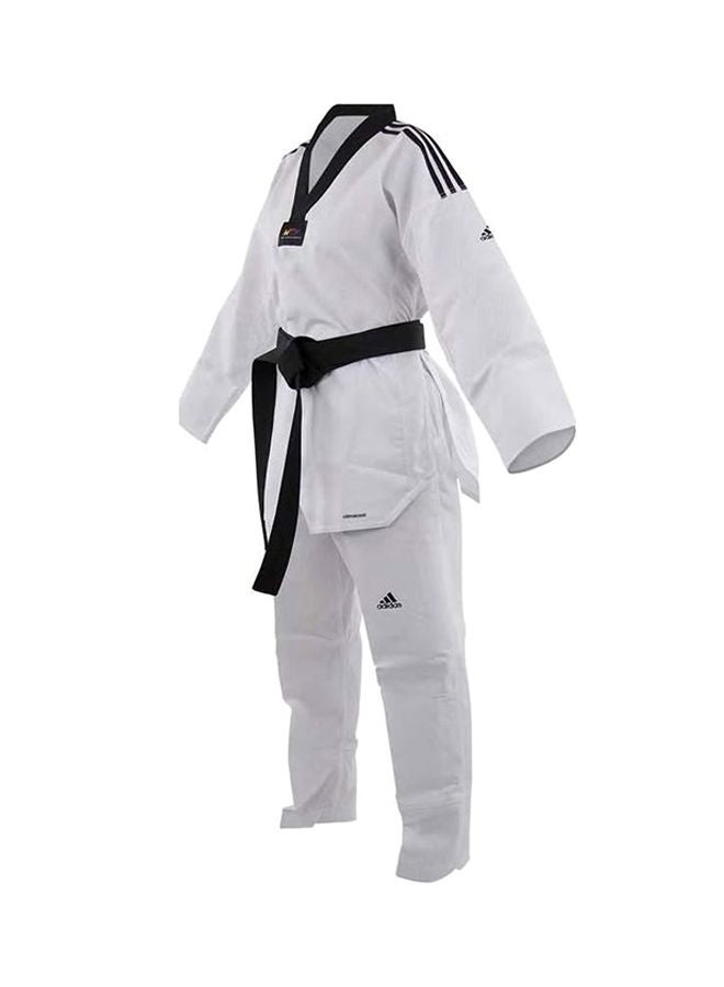 Taekwondo Lady Dobok Uniform - White/Black 140cm