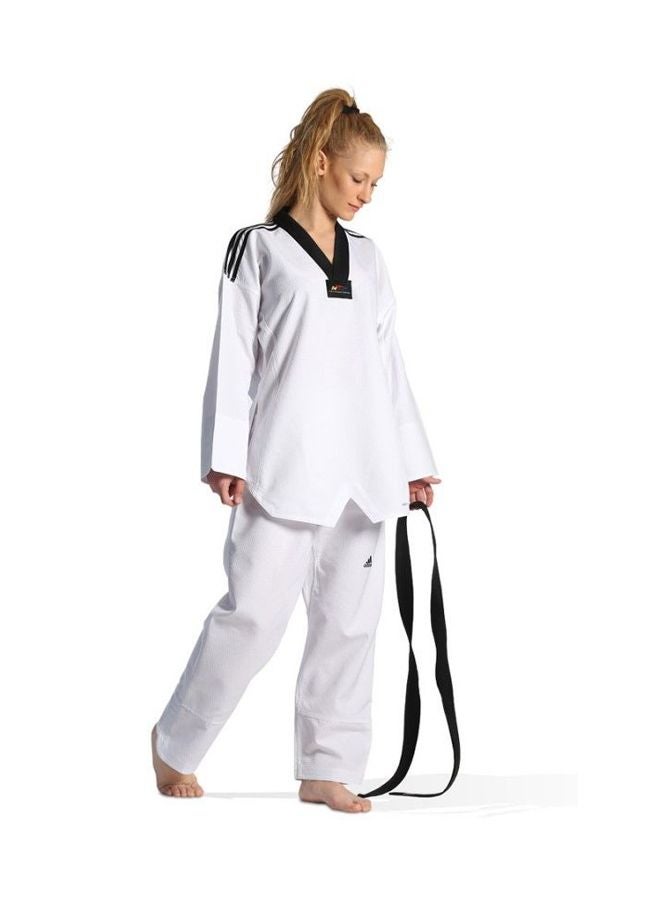 Taekwondo Lady Dobok Uniform - White/Black 150cm