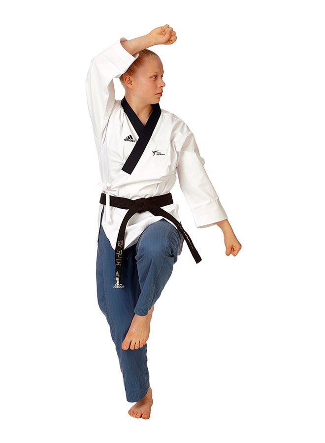 Taewondo Poomsae Adult Female Uniform - White/L.Blue