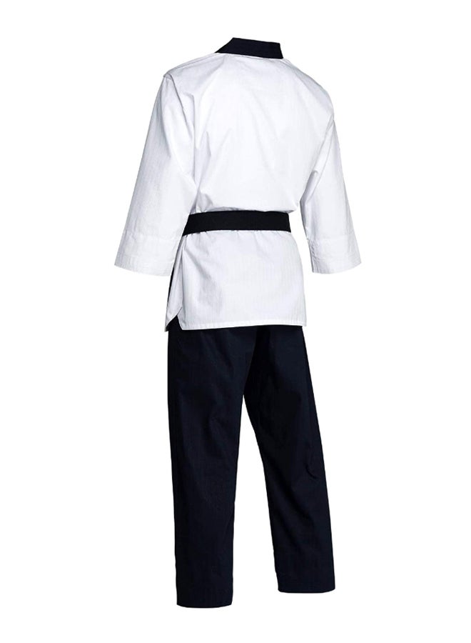 Taewondo Poomsae Adult Male Uniform - White/Dark Blue